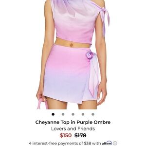 NWOT Lovers and Friends Cheyanne Set in Purple Ombre Size M